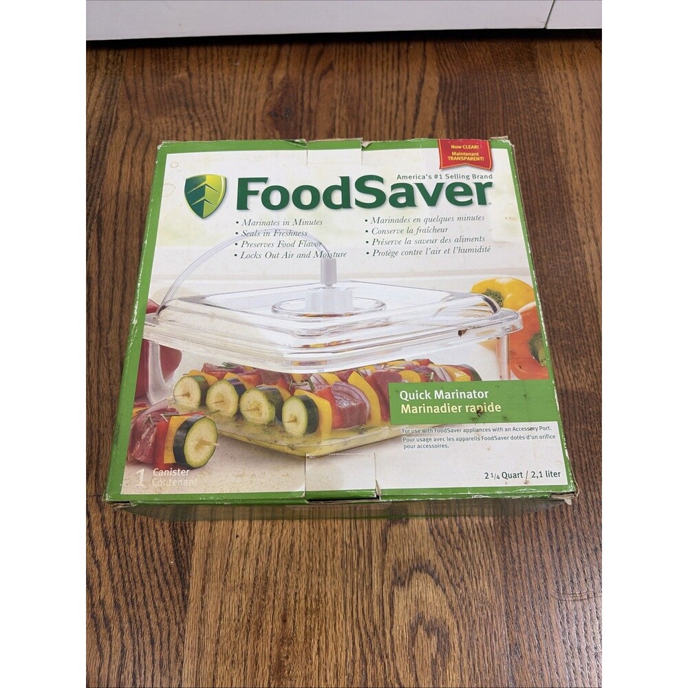 Food Saver Quick Marinating Canister 2.25 Quart Vacuum Sealing System 2010 NIB